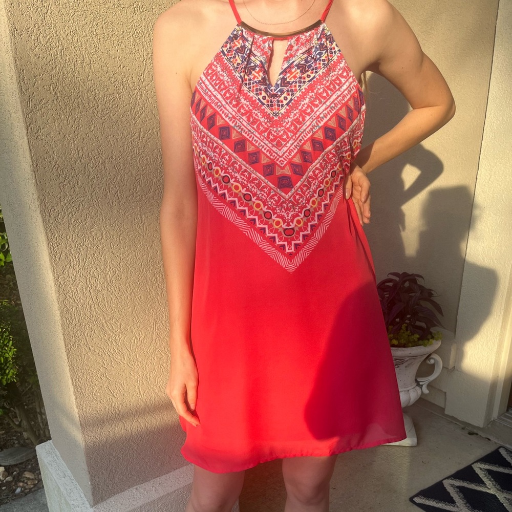 Summer dress from Live Reign. Dark coral/red. Size S. Brand new w tags.